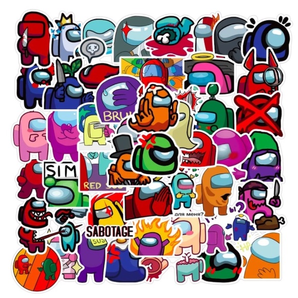 Among Us Other - Among Us 50 Piece Waterproof Sticker Set